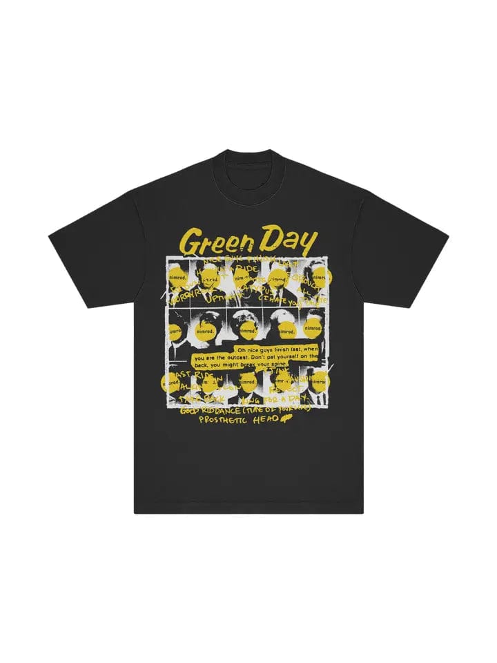 Green Day MADE IN UK Nimrod Breast バンドT Green Day Nimrod Unisex Black T-Shirt – Forbidden Geek