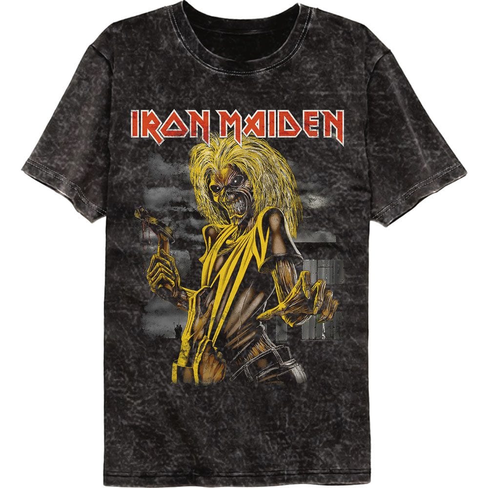 Iron Maiden Killers Cover Mineral Wash T-Shirt