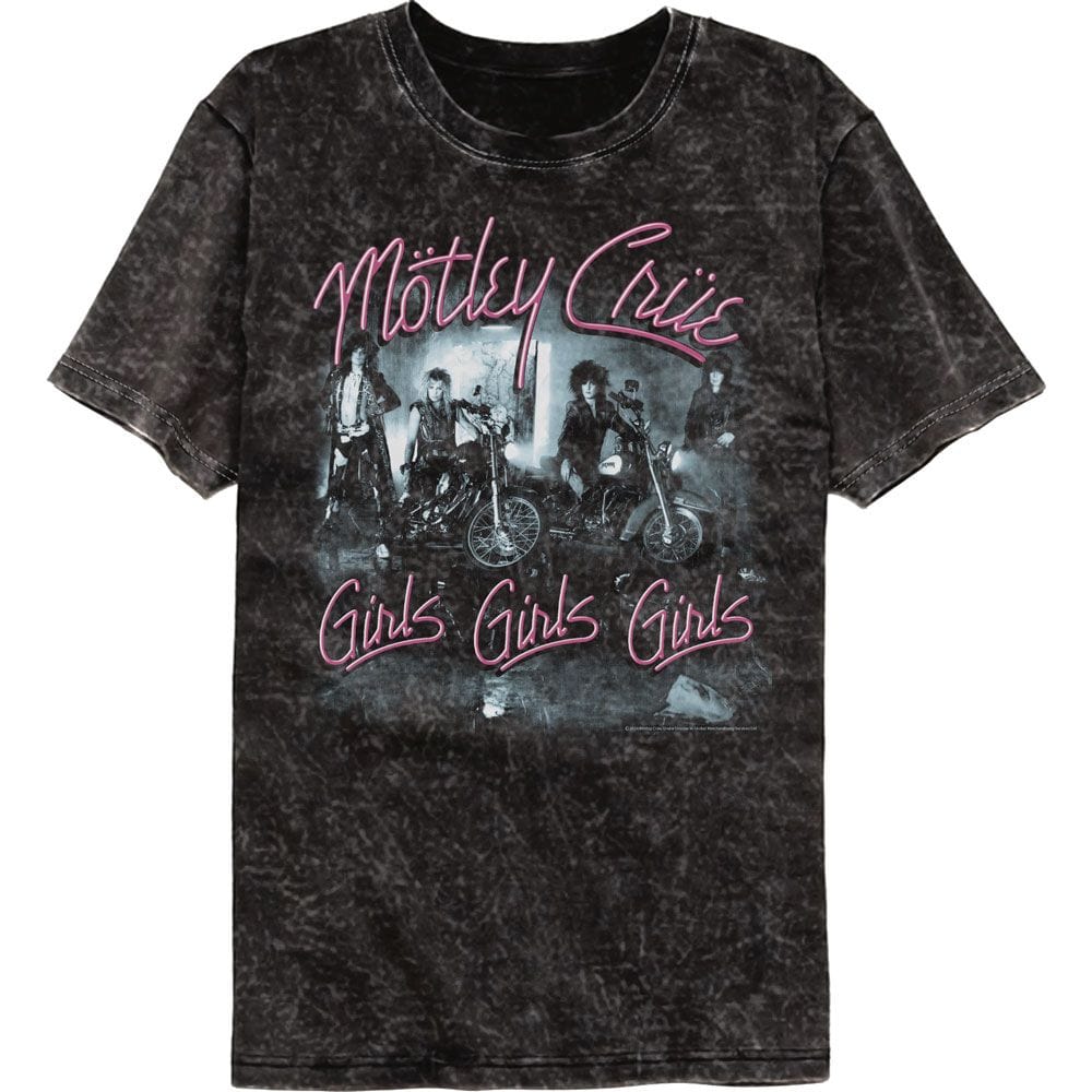 Motley Crue Girls Girls Girls Mineral Wash T-Shirt