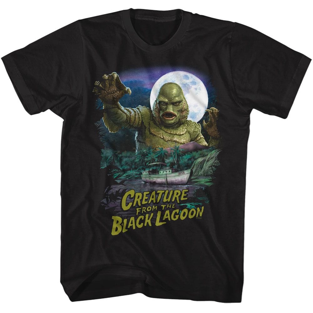 Universal Monsters Creature from the Black Lagoon Boat Scene T-shirt