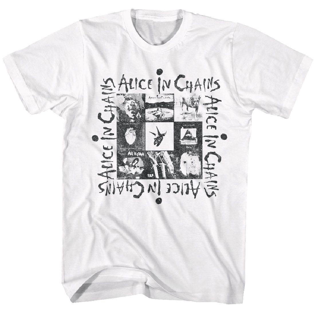 Alice in Chains グラフィックTシャツ　今日限定 Alice in Chains Album Collage Official T-Shirt – Forbidden Geek