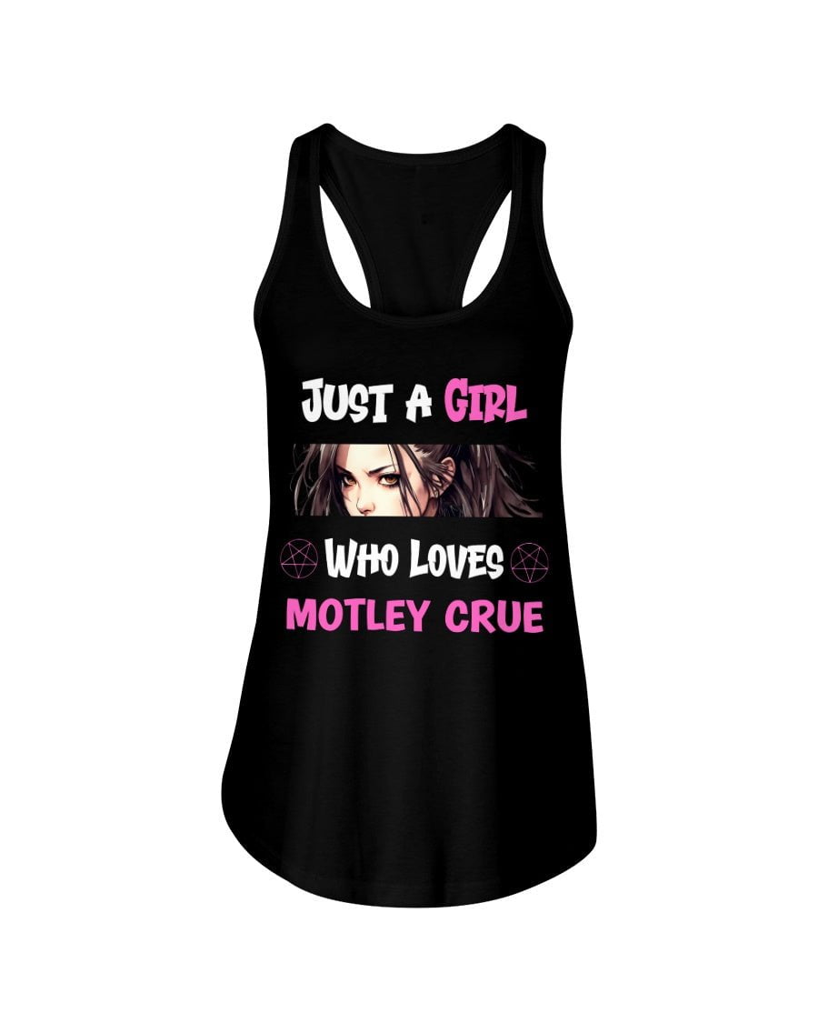 Shirts Black / XS Just a Girl Who Loves Motley Crue Women's Racerback Tank