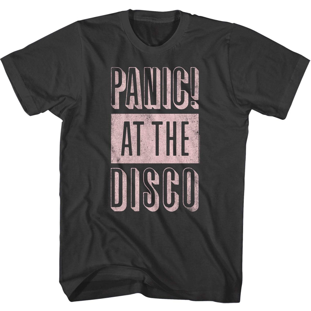 Shirt Panic at the Disco - Pink Logo Slim Fit T-Shirt