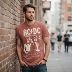MAN WEARING ACDC HIGHWAY TO HELL TEE ACDC5198S, ACDC5198M, ACDC5198L, ACDC5198XL, ACDC5198XXL