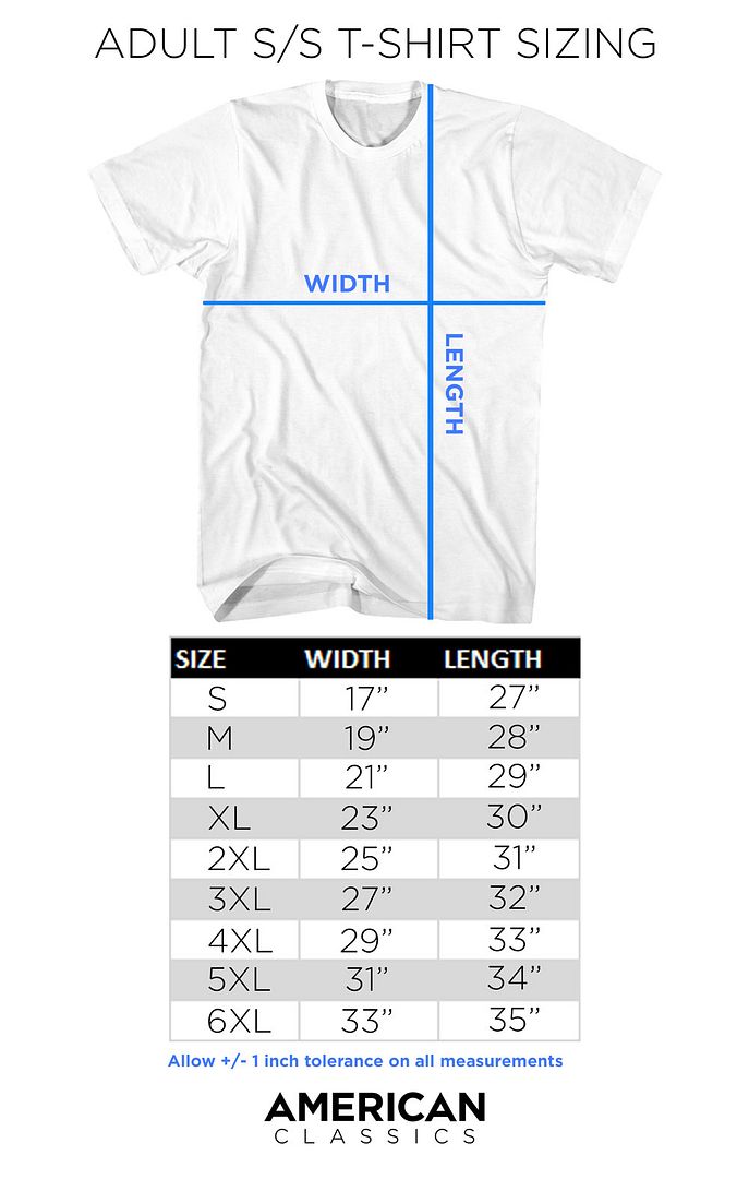 SIZE CHART INX506S, INX506M, INX506L, INX506XL, INX506XXL, INX506XXXL, INX506XXXXL