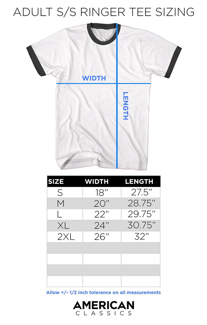 SIZE CHART ET514-211S, ET514-211M, ET514-211L, ET514-211XL, ET514-211XXL