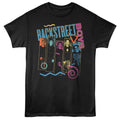 Black t-shirt with 'Backstreet Boys' graphic design on a white background