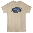 Beige t-shirt with Backstreet Boys logo on a white background