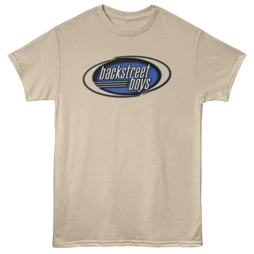 Beige t-shirt with Backstreet Boys logo on a white background