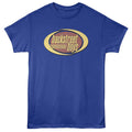 Blue t-shirt with 'backstreet boys' logo on a white background