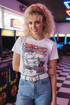 WOMAN WEARING BACK TO THE FUTURE TEE BTF5458S, BTF5458M, BTF5458L, BTF5458XL, BTF5458XXL, BTF5458XXXL, BTF5458XXXXL, BTF5458XXXXXL