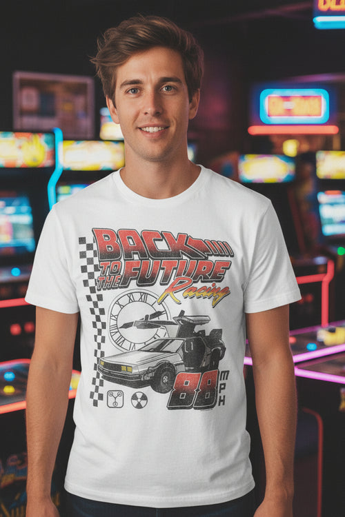 MAN WEARING BACK TO THE FUTURE TEE BTF5458S, BTF5458M, BTF5458L, BTF5458XL, BTF5458XXL, BTF5458XXXL, BTF5458XXXXL, BTF5458XXXXXL