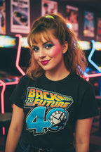 WOMAN WEARING BACK TO THE FUTURE TEE BTF5462S, BTF5462M, BTF5462L, BTF5462XL, BTF5462XXL, BTF5462XXXL, BTF5462XXXXL, BTF5462XXXXXL