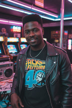 MAN WEARING BTTF TEE BTF5462S, BTF5462M, BTF5462L, BTF5462XL, BTF5462XXL, BTF5462XXXL, BTF5462XXXXL, BTF5462XXXXXL