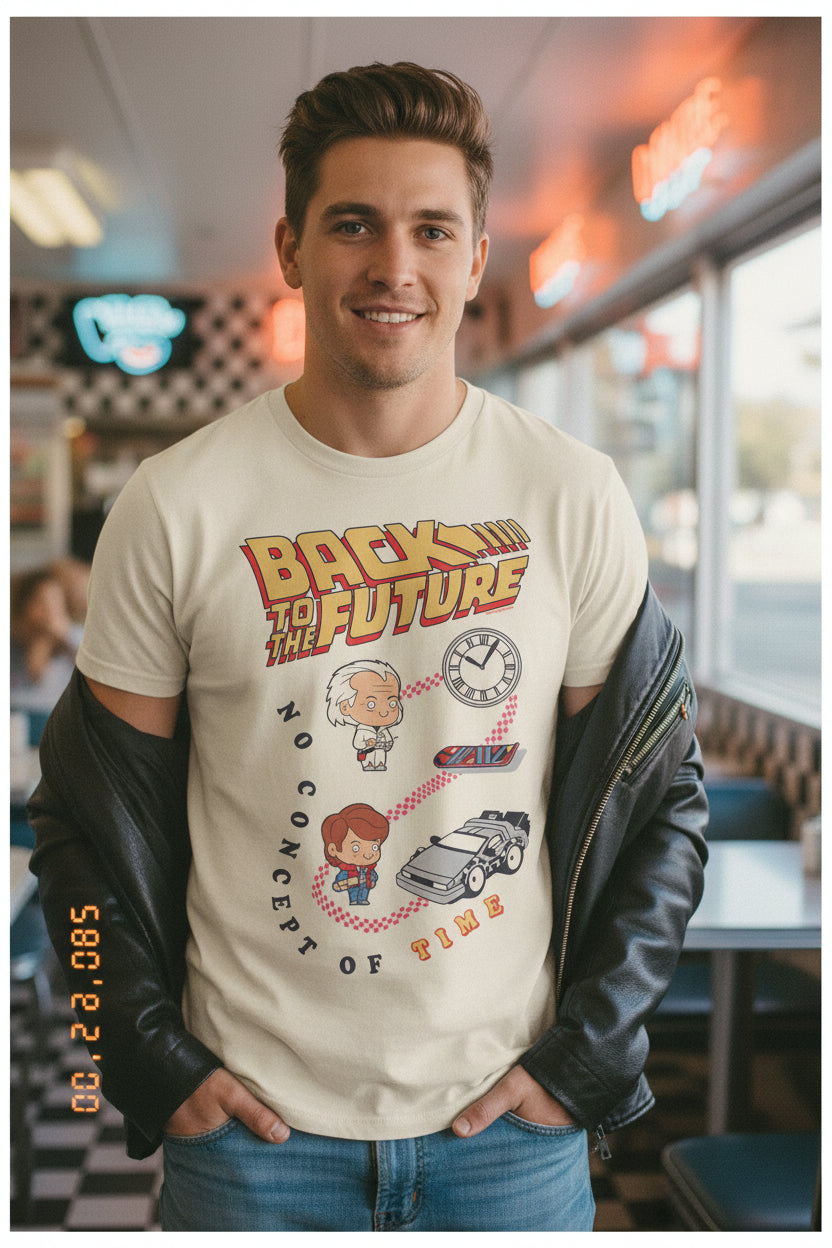 MAN WEARING BACK TO THE FUTURE TEE BTF5466S, BTF5466M, BTF5466L, BTF5466XL, BTF5466XXL, BTF5466XXXL, BTF5466XXXXL