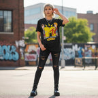 WOMAN WEARING BEAVIS AND BUTTHEAD MTV ROCKS SHIRT BVBU547S, BVBU547M, BVBU547L, BVBU547XL, BVBU547XXL, BVBU547XXXL, BVBU547XXXXL, BVBU547XXXXXL