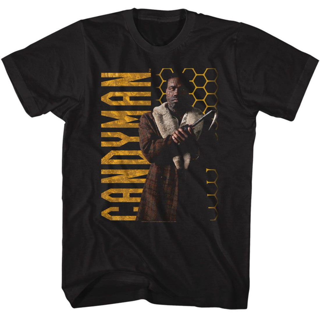 Black t-shirt with 'Candyman' graphic design featuring a character holding an axe.