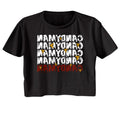 CANDYMAN MIRROR REPEAT JUNIORS CROP TOP T-SHIRT