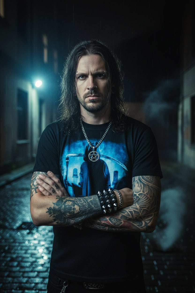 MAN WEARING CHILDREN OF BODOM FOLLOW THE REAPER TEE COBTSFTRCS, COBTSFTRCM, COBTSFTRCL, COBTSFTRCX, COBTSFTRCXX, COBTSFTRCXXX