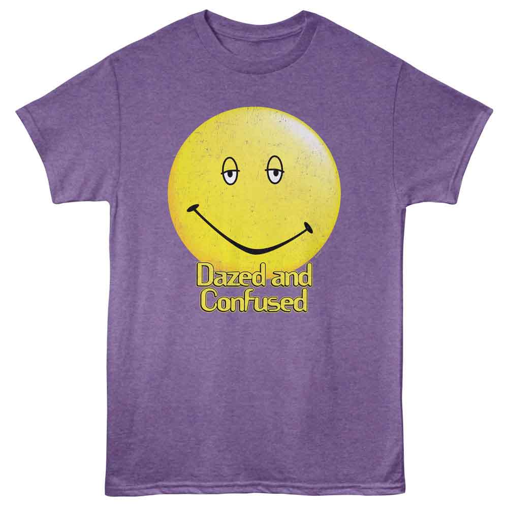 Dazed and Confused - Smiley Face Logo Purple Heather T-Shirt