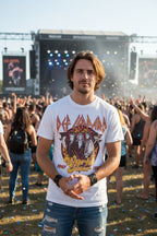 MAN WEARING DEF LEPPARD 87 WORLD TOUR TEE DEF5172S, DEF5172M, DEF5172L, DEF5172XL, DEF5172XXL, DEF5172XXXL, DEF5172XXXXL, DEF5172XXXXXL