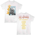 White t-shirt with Def Leppard graphic and UK tour 1987 text on a white background