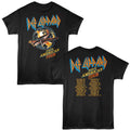 Black t-shirt with Def Leppard North American Tour design on front and back