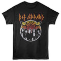 Black t-shirt with Def Leppard band graphic on a white background
