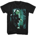 Black t-shirt with a graphic design of a zombie and 'Day of the Dead' text on a white background