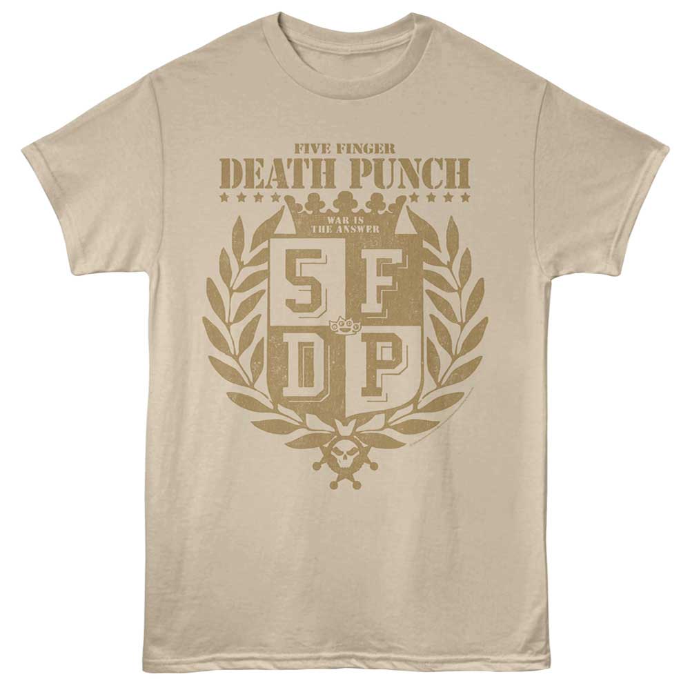 Five Finger Death Punch - Laurels Logo Official Beige T-Shirt