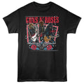 Black t-shirt with Guns N' Roses graphic design on a white background