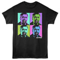 Black Hammer Horror Dracula t-shirt with colorful graphic of a face and 'HAMMER' branding on a white background