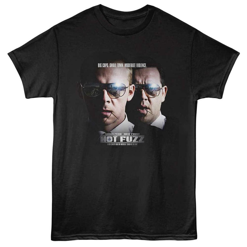 Hot Fuzz - Movie Poster Black T-Shirt