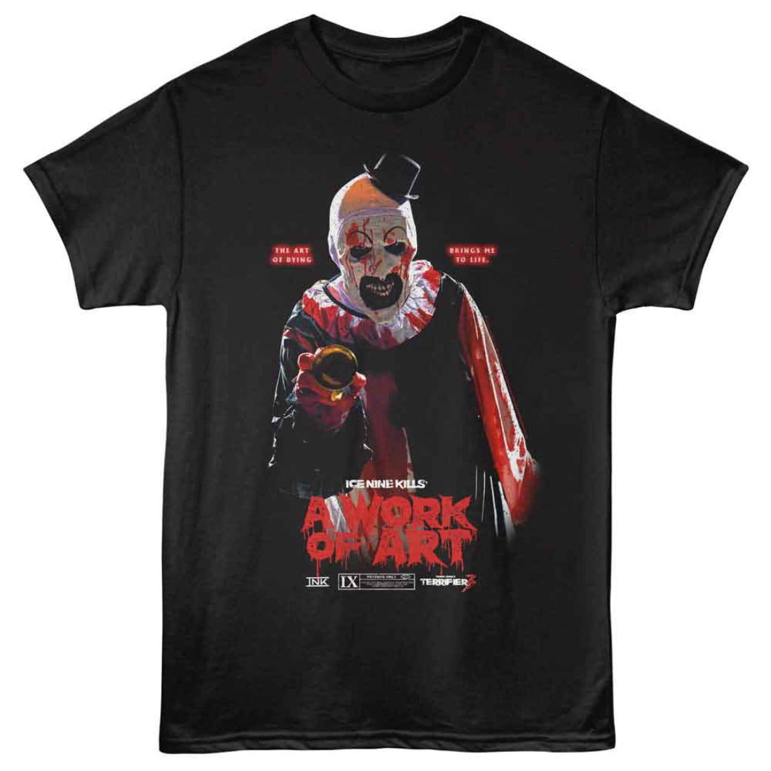 ice nine kills terrifier work of art t-shirt