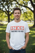 man wearing inxs kick tee INX508S, INX508M, INX508L, INX508XL, INX508XXL, INX508XXXL, INX508XXXXL, INX508XXXXXL
