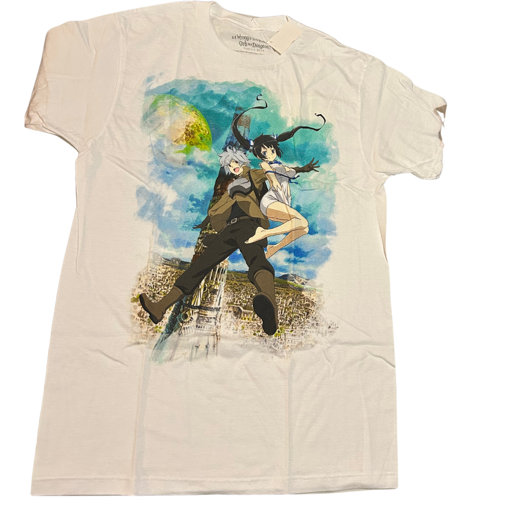 Is it Wrong to Try to Pick Up Girls in a Dungeon White T-Shirt