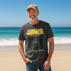 Black t-shirt with 'JAWS' graphic and shark image  JAW5562S, JAW5562M, JAW5562L, JAW5562XL, JAW5562XXL, JAW5562XXXL