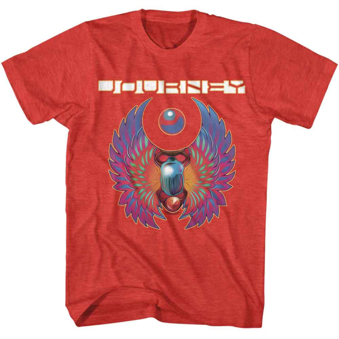 journey scarab red heather t-shirt