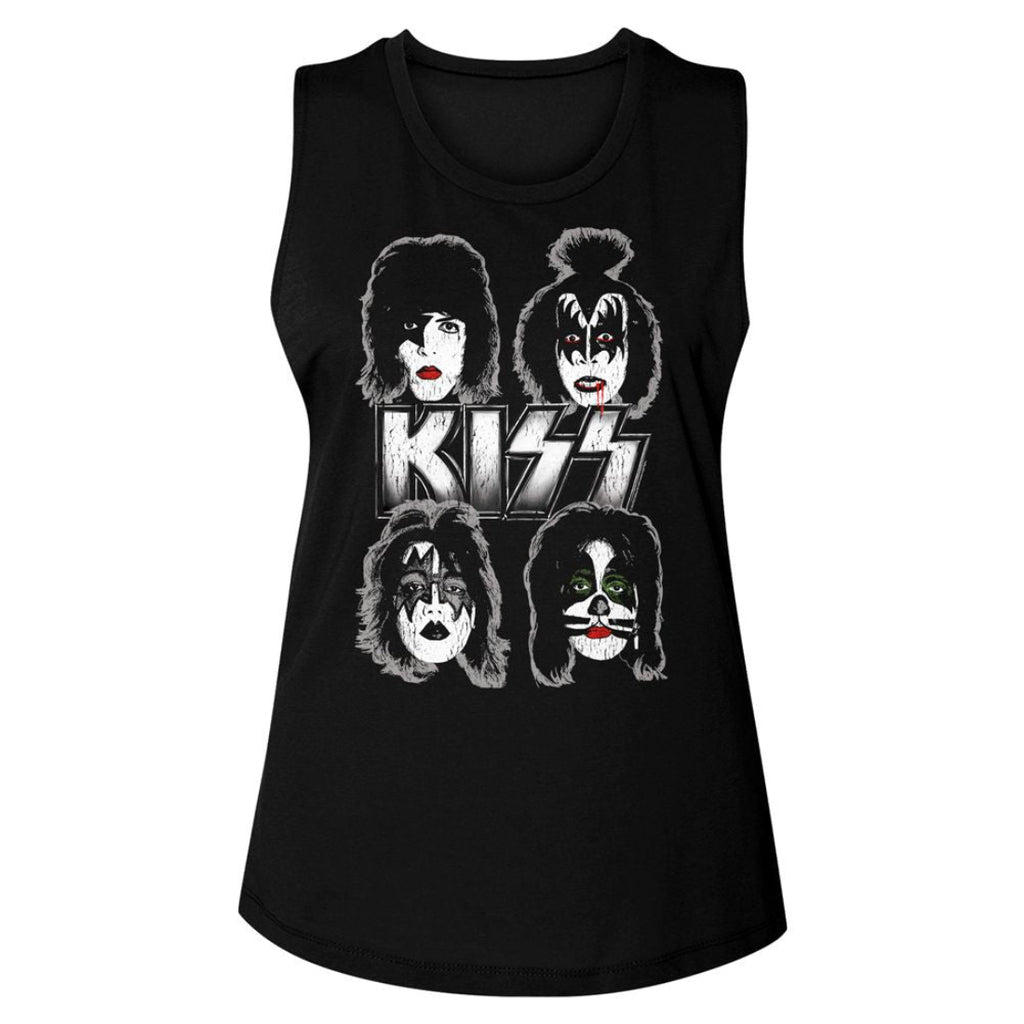 KISS FACES LADIES TANK TOP 