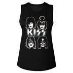 KISS FACES LADIES TANK TOP 