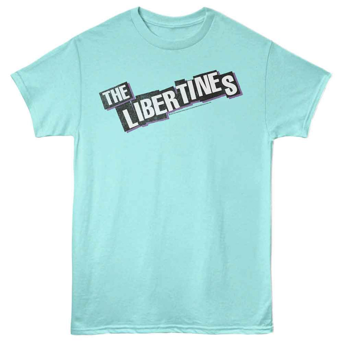 Light blue t-shirt with 'The Libertines' logo on a white background