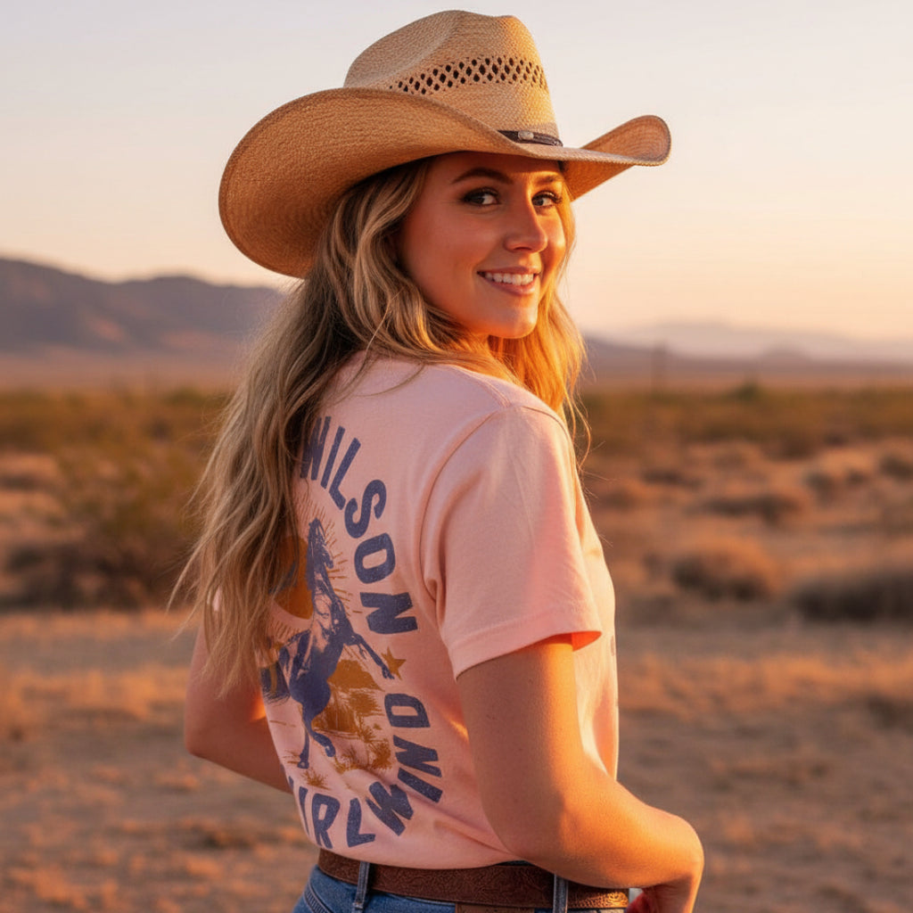 WOMAN WEARING LAINEY WILSON TEE LWN525S, LWN525M, LWN525L, LWN525XL, LWN525XXL, LWN525XXXL