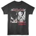 Black t-shirt with Mötley Crüe graphic design on a white background