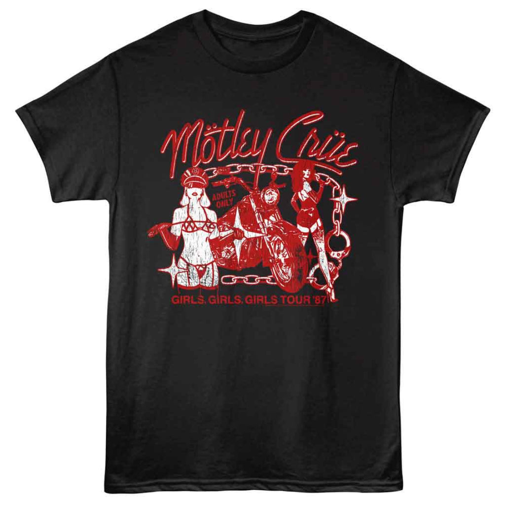 motley crue girls girls girls 87 tour t-shirt