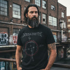MAN WEARING MEGADETH CRYPTIC WRITINGS TEE MGD521S, MGD521M, MGD521L, MGD521XL, MGD521XXL