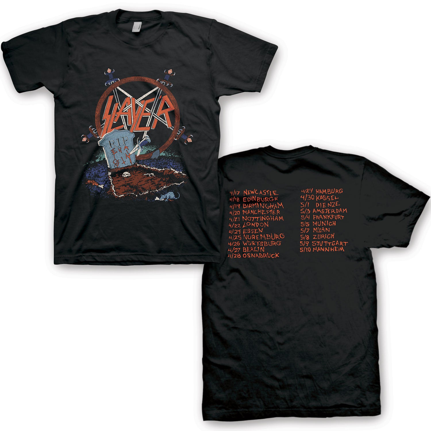 SLAYER OPEN GRAVE TOUR SHIRT