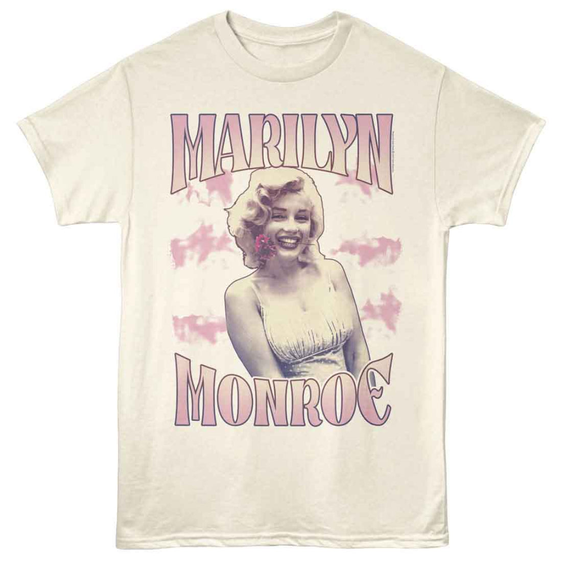 T-shirt with a graphic of Marilyn Monroe and the text 'Marilyn Monroe' on a white background