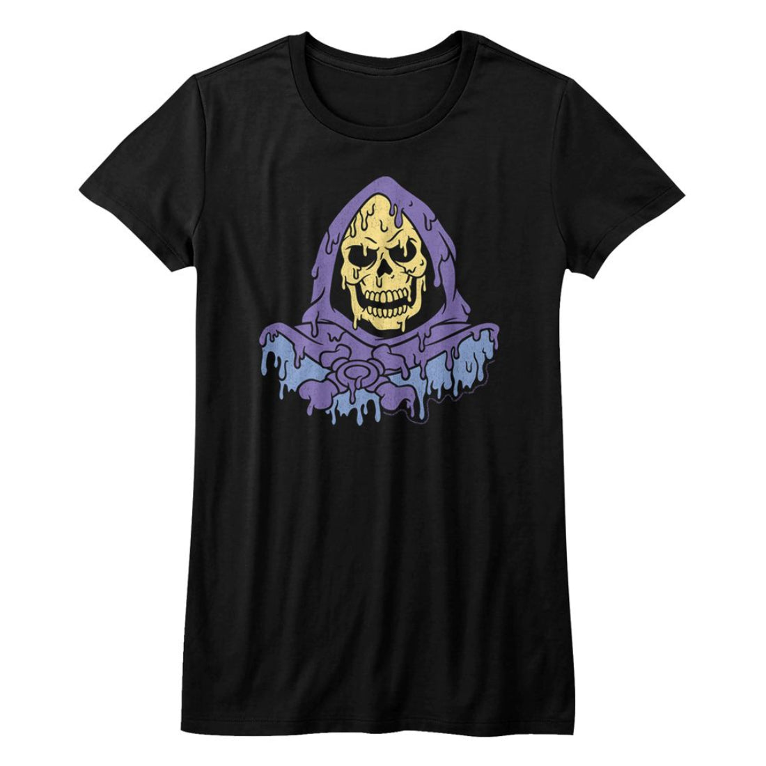 masters of the universe melty skeletor womens t-shirt