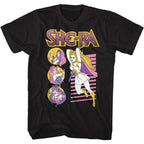 Black t-shirt with 'She-Ra' character design on a white background