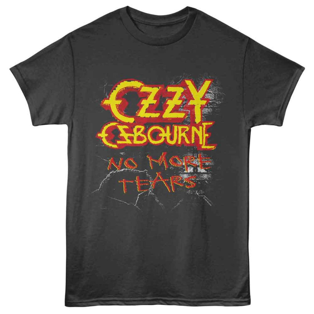 Black t-shirt with 'Ozzy Osbourne No More Tears' graphic design on a white background